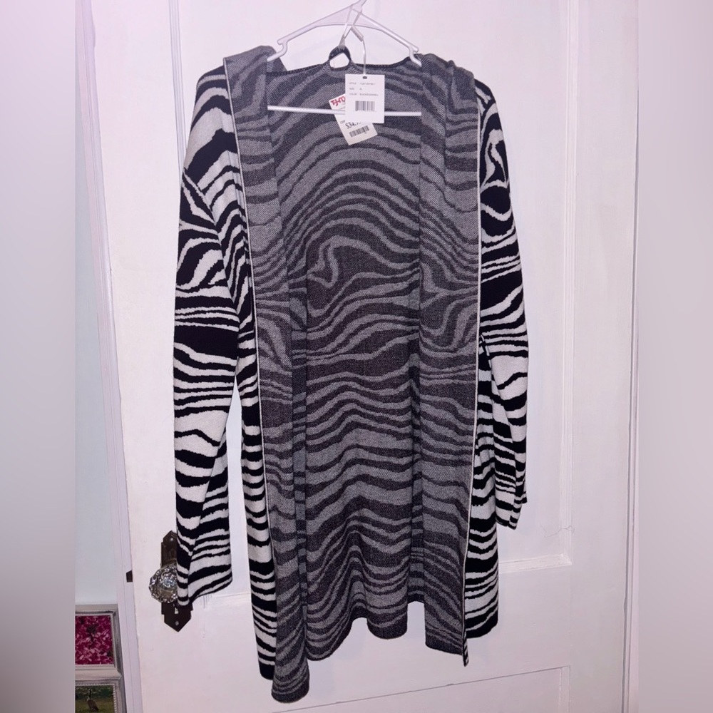 Zebra print cardigan